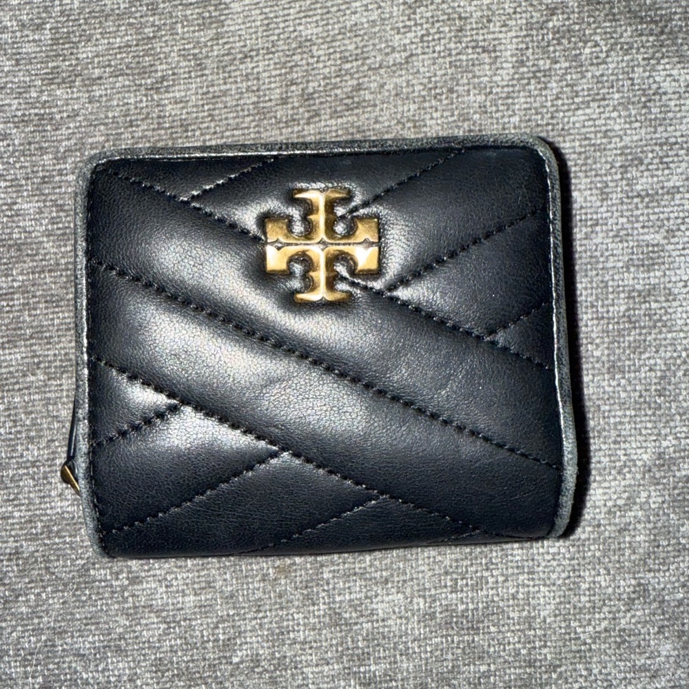Tory Burch Black Quilted Leather Wallet
